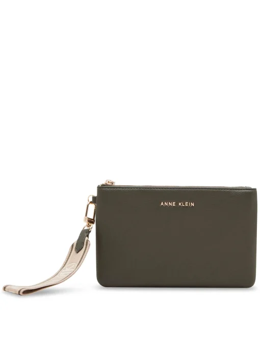 Cheap Anne Klein 3 Piece Pouch Gift Set With Web Detailing Dark olive
