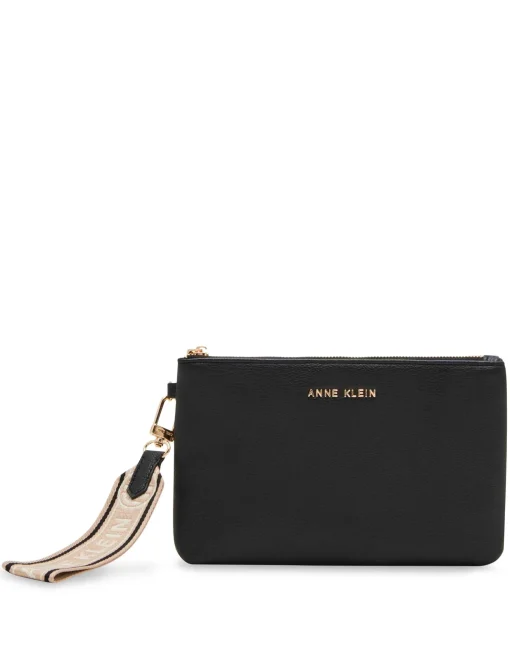Cheap Anne Klein 3 Piece Pouch Gift Set With Web Detailing Black