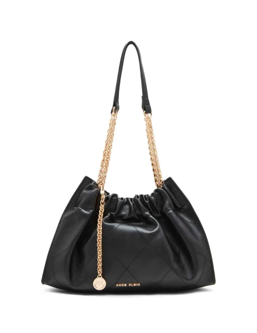 Cheap Anne Klein Quilted Stitched Cinched Closure Satchel