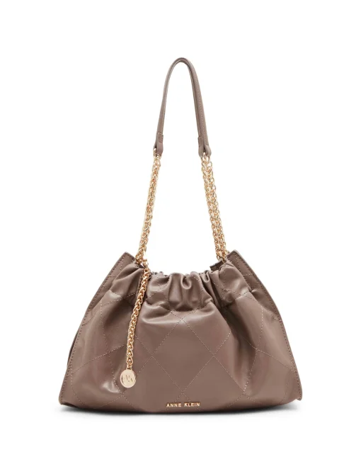 Cheap Anne Klein Quilted Stitched Cinched Closure Satchel