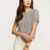 Sale Anne Klein Rambling Mini Dot Bateau Blouse Anne White/Anne Black