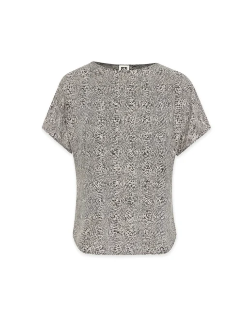 Sale Anne Klein Rambling Mini Dot Bateau Blouse Anne White/Anne Black