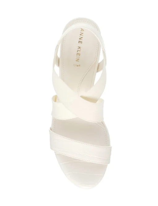 Clearance Anne Klein Ressa Dress Sandal- Sale White Croc