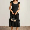 Outlet Anne Klein Ruffled Tier Midi Dress
