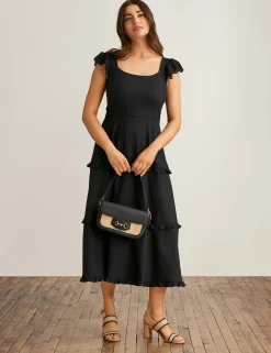 Outlet Anne Klein Ruffled Tier Midi Dress