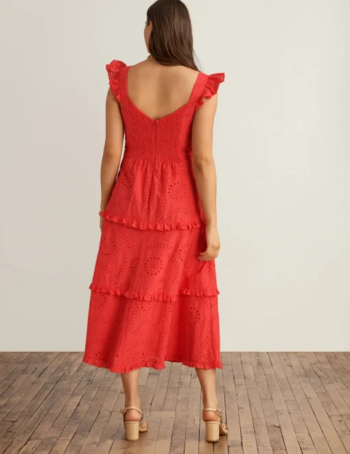 Outlet Anne Klein Ruffled Tier Midi Dress