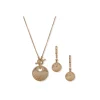 Sale Anne Klein Scalloped Pendant Necklace And Earring Set