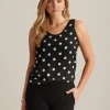 Shop Anne Klein Scoop Neck Tank Anne Blk/Anne Wht