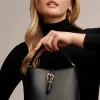 Hot Anne Klein Sculpted Buckle Bucket Bag