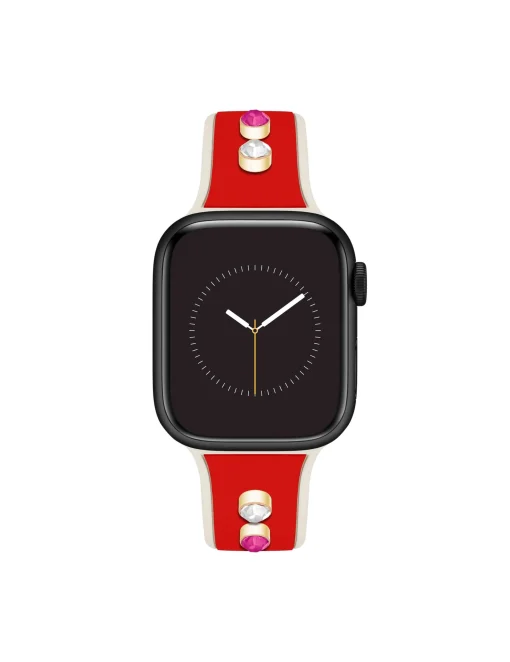 Hot Anne Klein Silicone Band For Apple Watch® With Crystal Charms