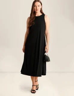 Best Sale Anne Klein Sleeveless Midi Dress Anne Black