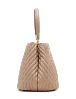 Store Anne Klein Small Ruched Satchel With Tubular Handle Truffle