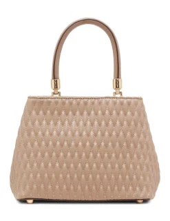 Store Anne Klein Small Ruched Satchel With Tubular Handle Truffle
