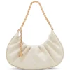 Best Anne Klein Small Smooth Stitched Quilted Crescent Shoulder Bag