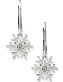 Shop Anne Klein Snowflake Drop Earrings