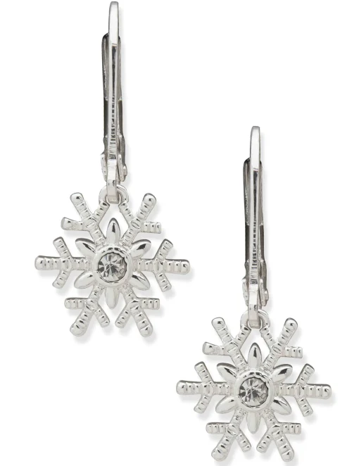 Shop Anne Klein Snowflake Drop Earrings