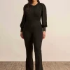 Clearance Anne Klein Solid Mixed Media Top Anne Black