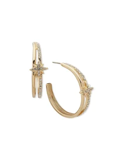 Flash Sale Anne Klein Star Motif Hoop Earring