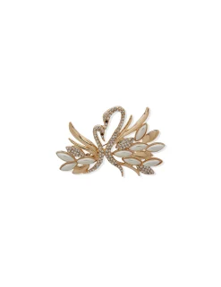 Store Anne Klein Swan Brooch In Gift Box