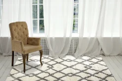 Cheap Anne Klein The Printed Posh Contemporary Rug Collection Ivory/Light Grey