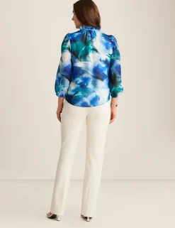 Discount Anne Klein Three Quarter Sleeve Tulla Blouse Anne White Multi