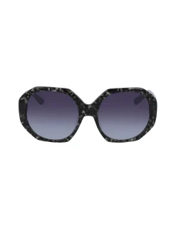 Best Sale Anne Klein Tortoise Geometric Oversized Sunglasses