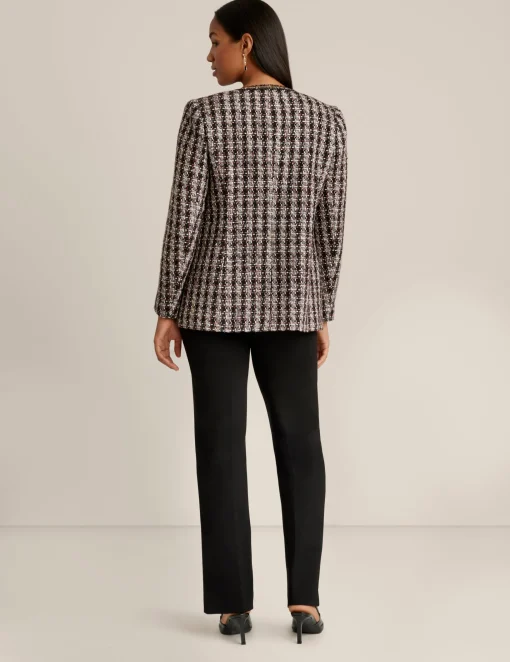 Outlet Anne Klein Tweed Cardigan Jacket
