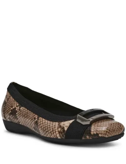 Sale Anne Klein Uplift Flat BLK/WHT SNAKE