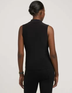 Store Anne Klein V-Neck Triple Pleat Top